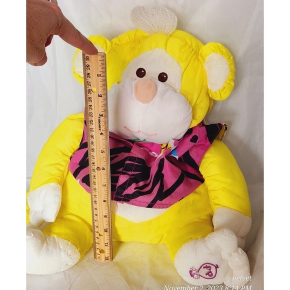 Fisher Price Puffalump Yellow Monkey Retro Clothes 15 Inch Plush Vintage 1980s‎ - Picture 3 of 12